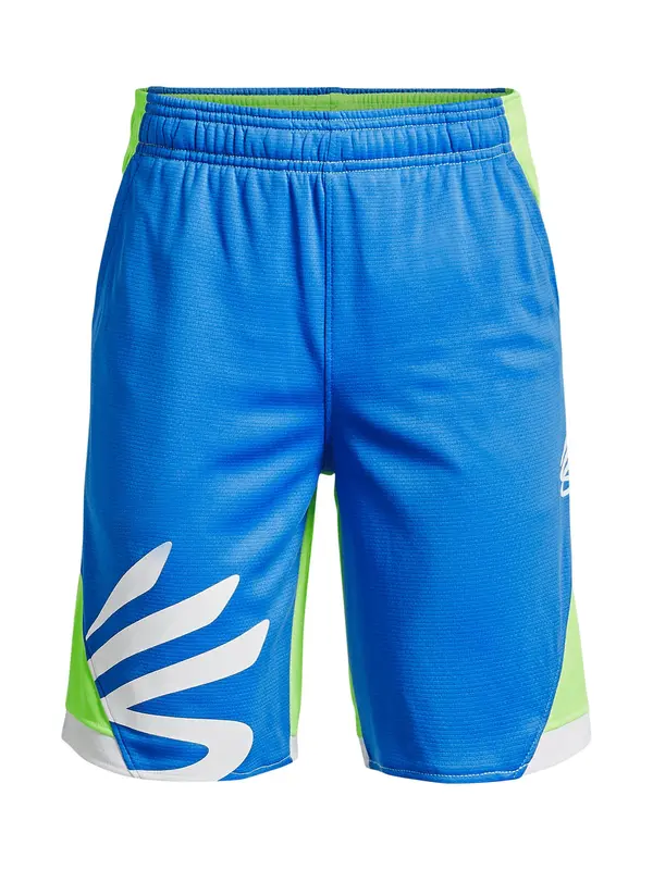 UNDER ARMOUR UNDER ARMOUR Športne hlače 'Curry Splash'  azur / jabolko / bela