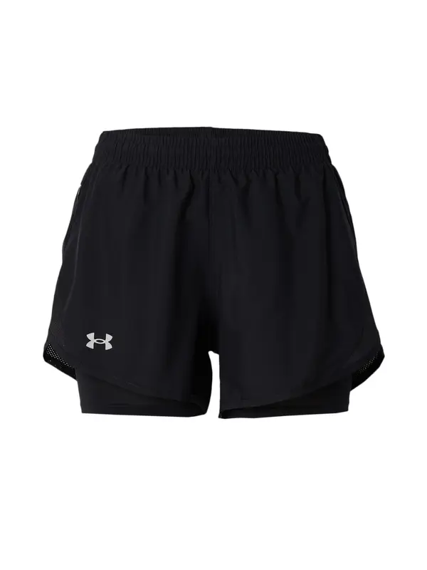 UNDER ARMOUR UNDER ARMOUR Športne hlače 'Fly-By'  črna / bela