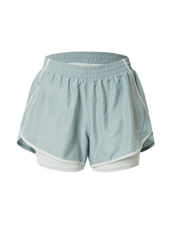 UNDER ARMOUR UNDER ARMOUR Športne hlače 'Fly By'  pastelno zelena / bela