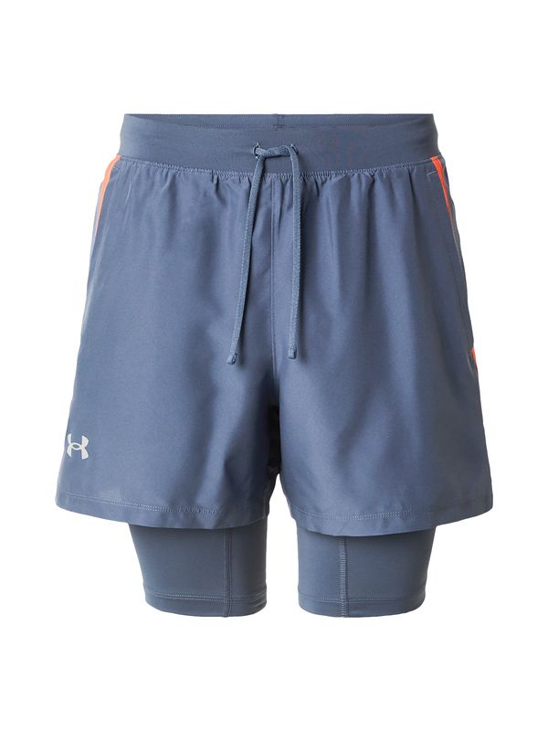 UNDER ARMOUR UNDER ARMOUR Športne hlače 'LAUNCH'  modra / siva / oranžna