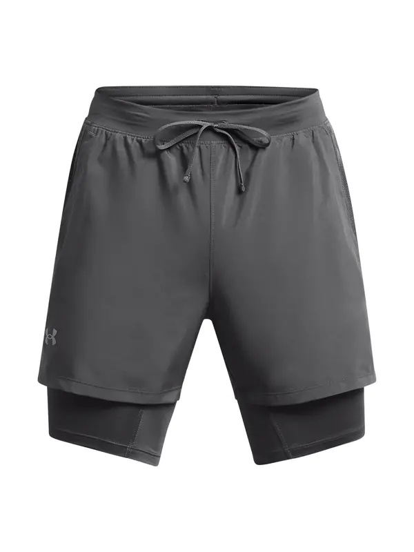 UNDER ARMOUR UNDER ARMOUR Športne hlače 'Launch'  temno siva