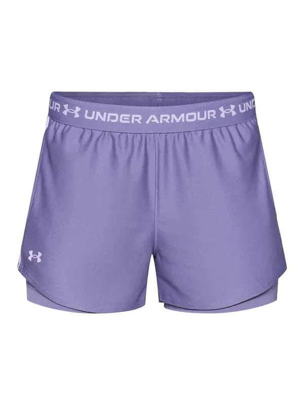 UNDER ARMOUR UNDER ARMOUR Športne hlače 'Play Up'  sivka / bela