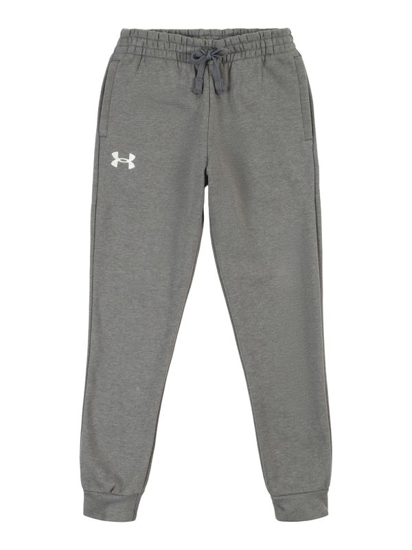 UNDER ARMOUR UNDER ARMOUR Športne hlače 'Rival'  temno siva / bela