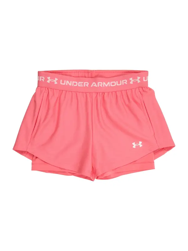 UNDER ARMOUR UNDER ARMOUR Športne hlače 'Tech Play Up 2n1'  korala / bela
