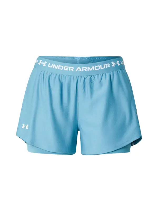 UNDER ARMOUR UNDER ARMOUR Športne hlače 'Tech Play Up'  azur / bela