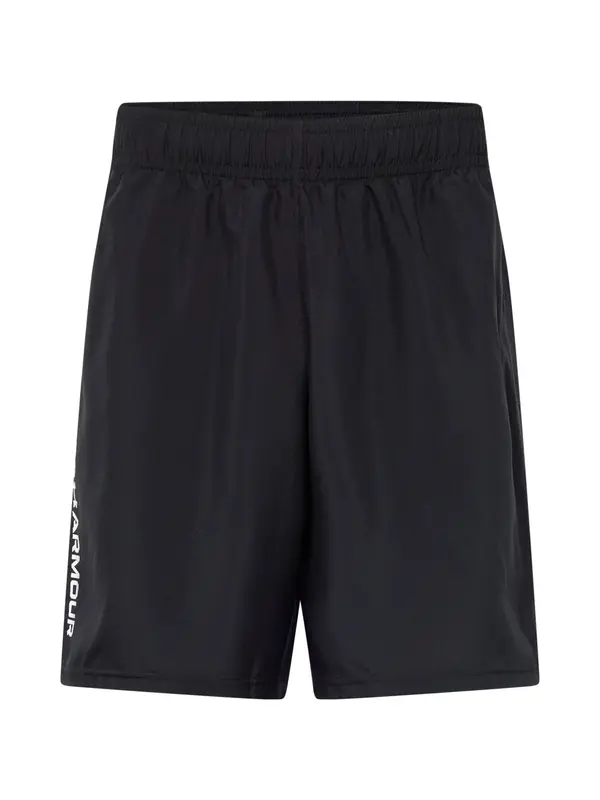 UNDER ARMOUR UNDER ARMOUR Športne hlače 'Wordmark'  črna / bela