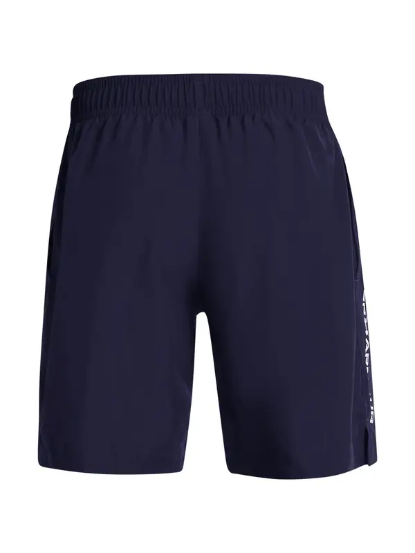 UNDER ARMOUR UNDER ARMOUR Športne hlače 'Wordmark'  mornarska / bela
