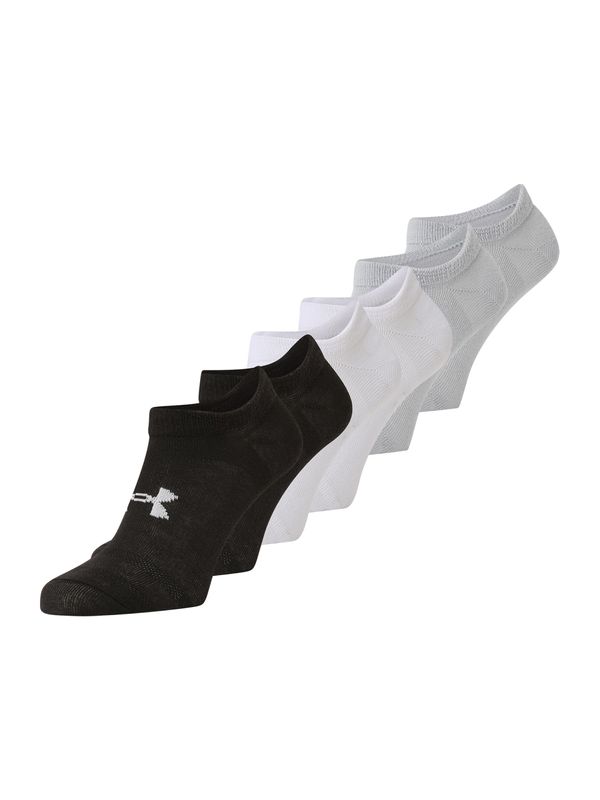 UNDER ARMOUR UNDER ARMOUR Športne nogavice 'Essential No Show'  siva / črna / bela