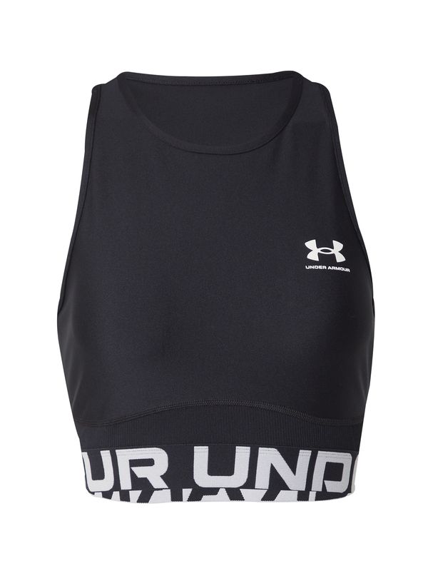 UNDER ARMOUR UNDER ARMOUR Športni top  črna / bela