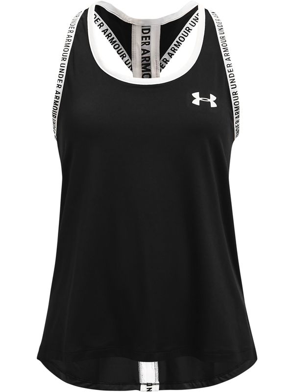 UNDER ARMOUR UNDER ARMOUR Športni top 'Knockout'  črna / bela