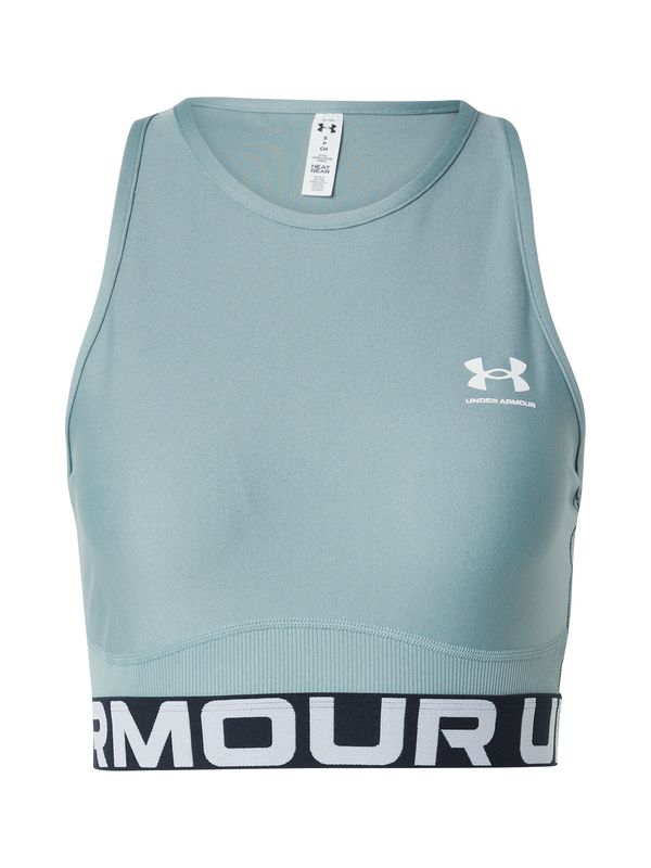 UNDER ARMOUR UNDER ARMOUR Športni top  pastelno zelena / črna / bela