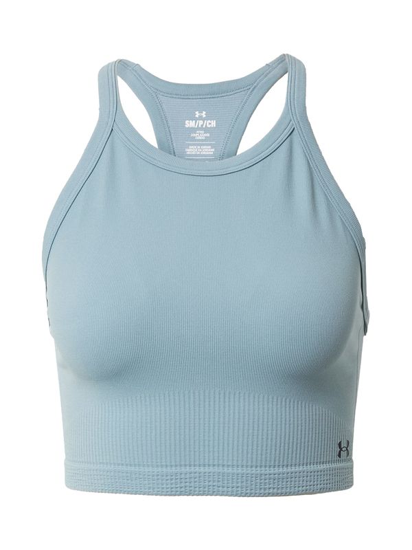 UNDER ARMOUR UNDER ARMOUR Športni top 'Rush'  dimno modra / siva / črna