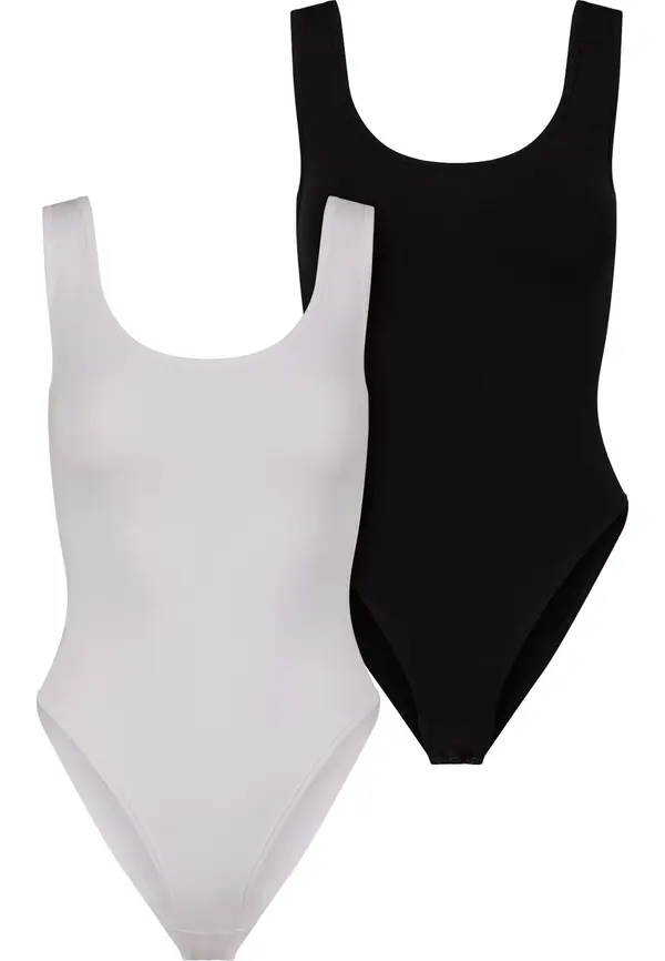 Urban Classics Urban Classics Bodi majica  črna / off-bela