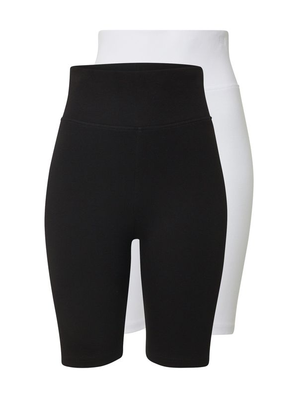 Urban Classics Urban Classics Hlače  črna / bela