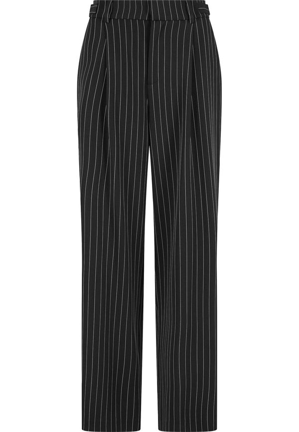 Urban Classics Urban Classics Hlače z naborki  antracit / bela