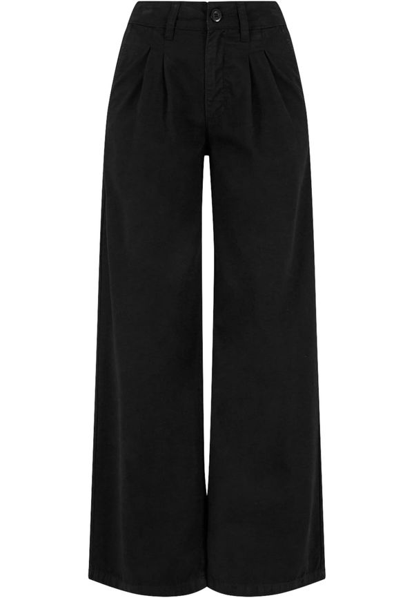 Urban Classics Urban Classics Hlače z naborki  črna