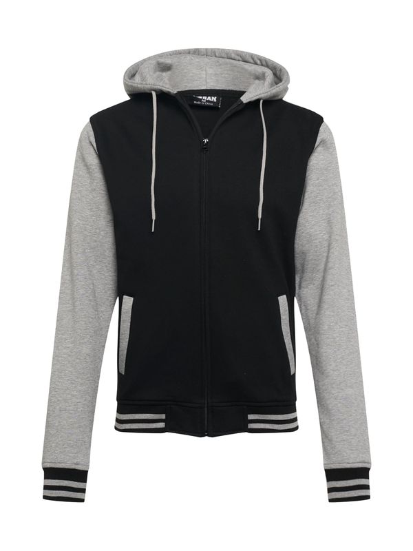 Urban Classics Urban Classics Jopa na zadrgo  pegasto siva / črna