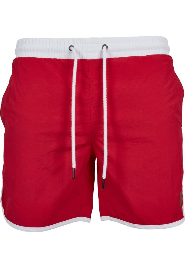 Urban Classics Urban Classics Kratke kopalne hlače  ognjeno rdeča / bela