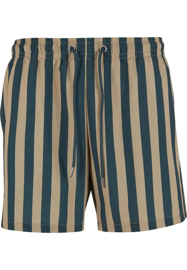 Urban Classics Urban Classics Kratke kopalne hlače  temno bež / temno zelena