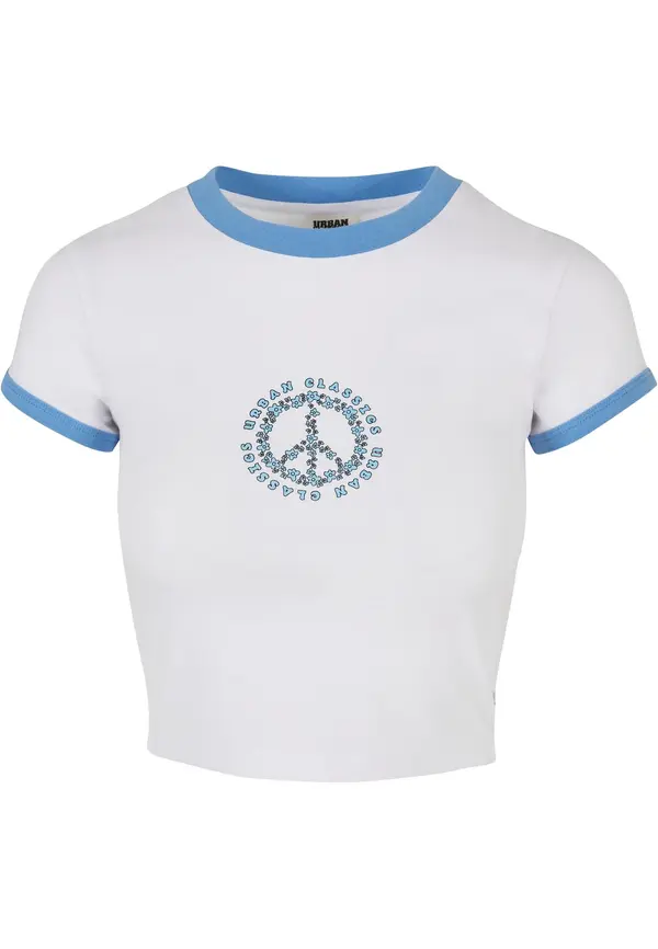 Urban Classics Urban Classics Majica  azur / bela