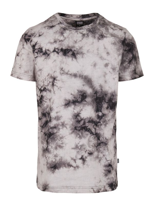 Urban Classics Urban Classics Majica 'Black Tie Dye Tee'  črna / bela