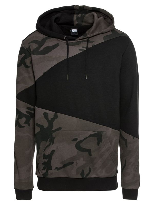 Urban Classics Urban Classics Majica 'Camo Zig Zag'  temno siva / črna