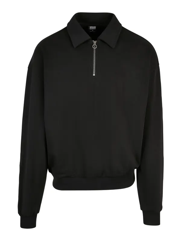 Urban Classics Urban Classics Majica 'Collar Crew'  črna