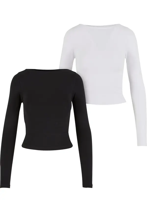 Urban Classics Urban Classics Majica  črna / bela