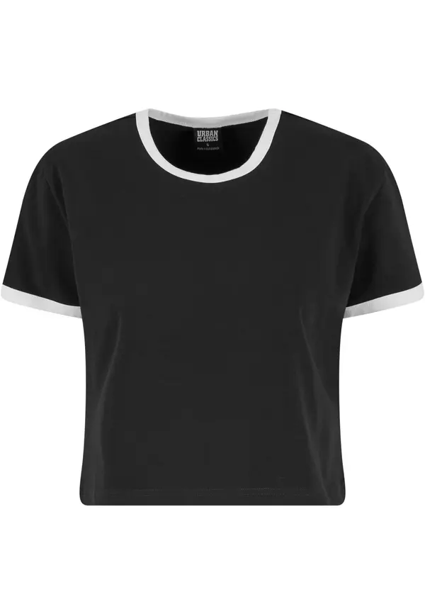 Urban Classics Urban Classics Majica  črna / bela