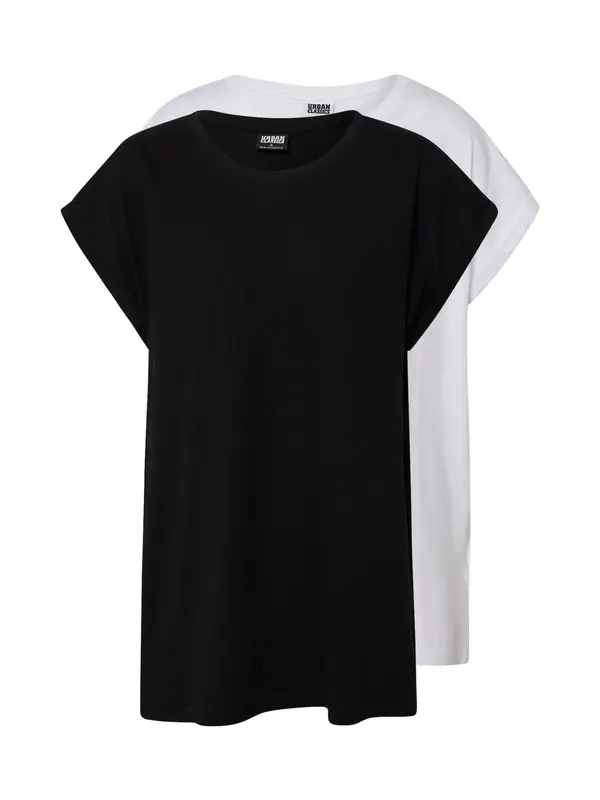 Urban Classics Urban Classics Majica  črna / bela