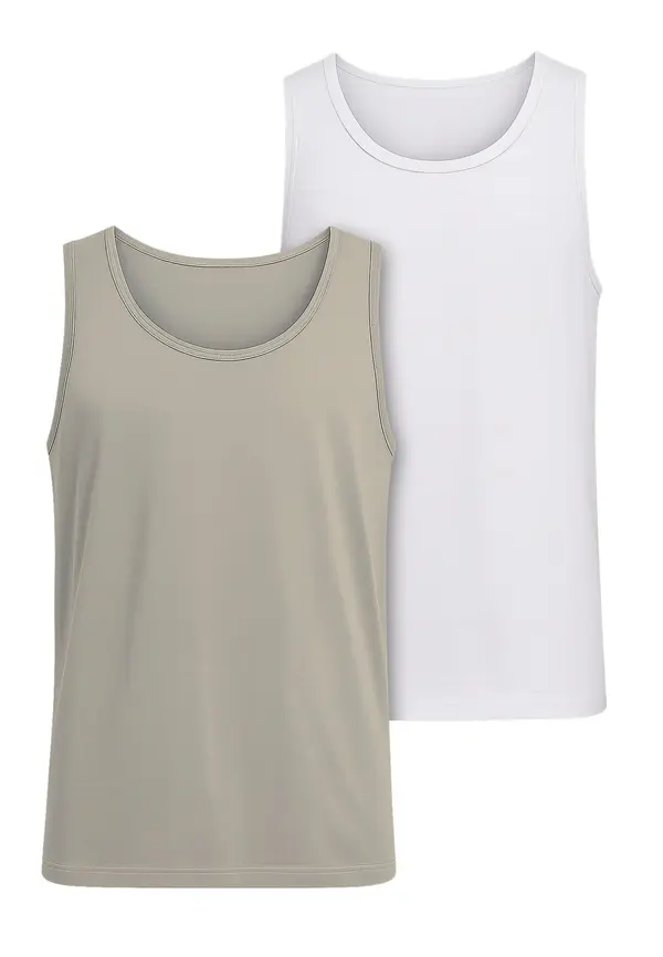 Urban Classics Urban Classics Majica  oliva / bela