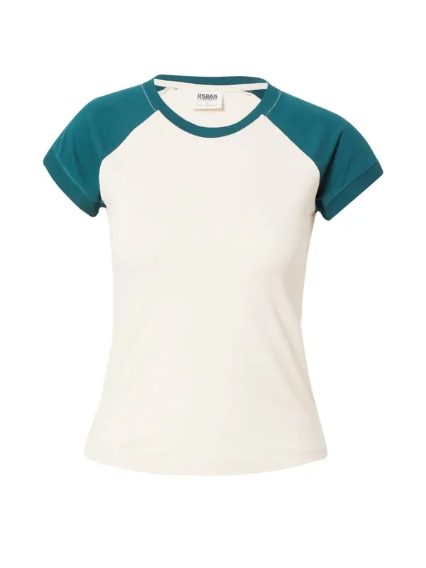 Urban Classics Urban Classics Majica  petrol / volneno bela