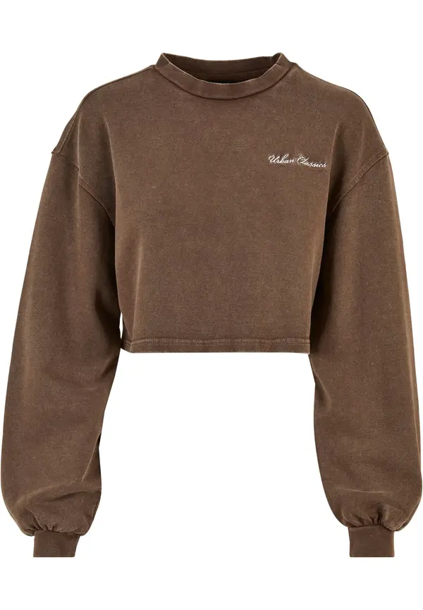 Urban Classics Urban Classics Majica  pikčasto rjava / bela