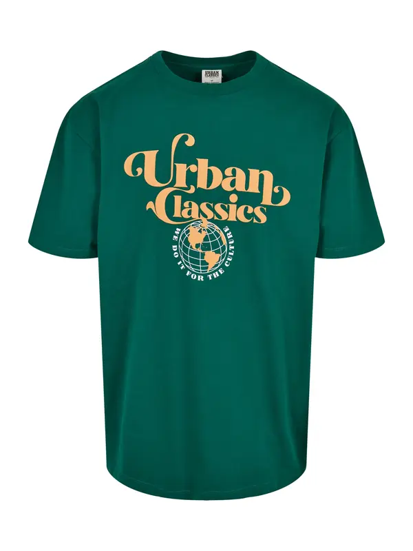 Urban Classics Urban Classics Majica  svetlo rumena / smaragd / bela
