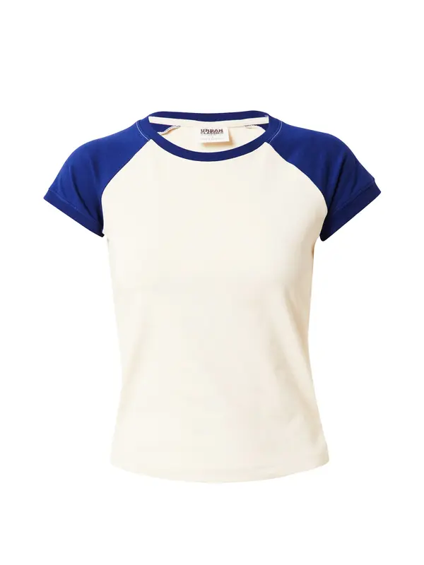 Urban Classics Urban Classics Majica  temno modra / volneno bela
