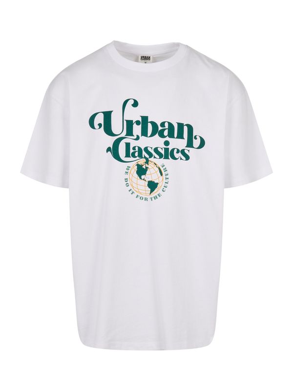 Urban Classics Urban Classics Majica  temno zelena / oranžna / bela