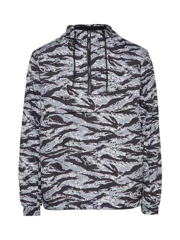 Urban Classics Urban Classics Prehodna jakna  antracit / svetlo siva / bela