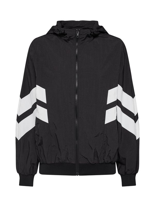 Urban Classics Urban Classics Prehodna jakna 'Crinkle Batwing'  črna / bela