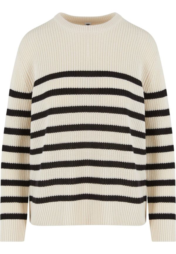 Urban Classics Urban Classics Pulover  ecru / črna