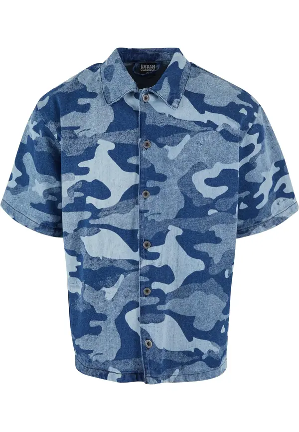 Urban Classics Urban Classics Srajca  moder denim / svetlo modra / progasto modra