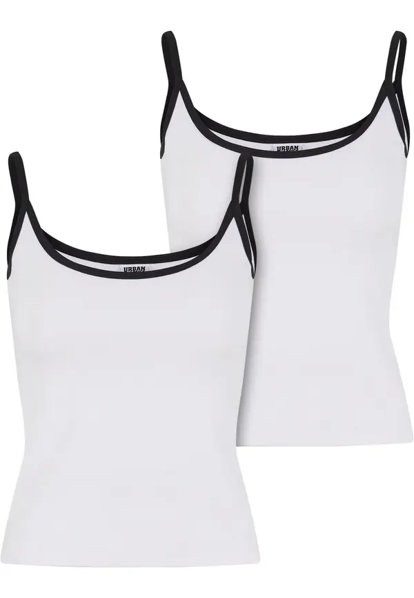 Urban Classics Urban Classics Top  črna / bela