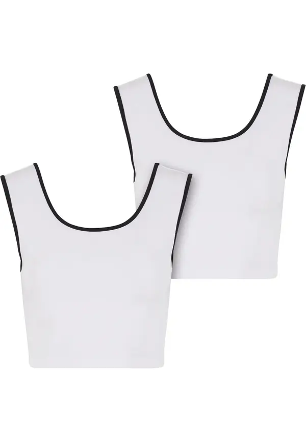 Urban Classics Urban Classics Top  črna / bela