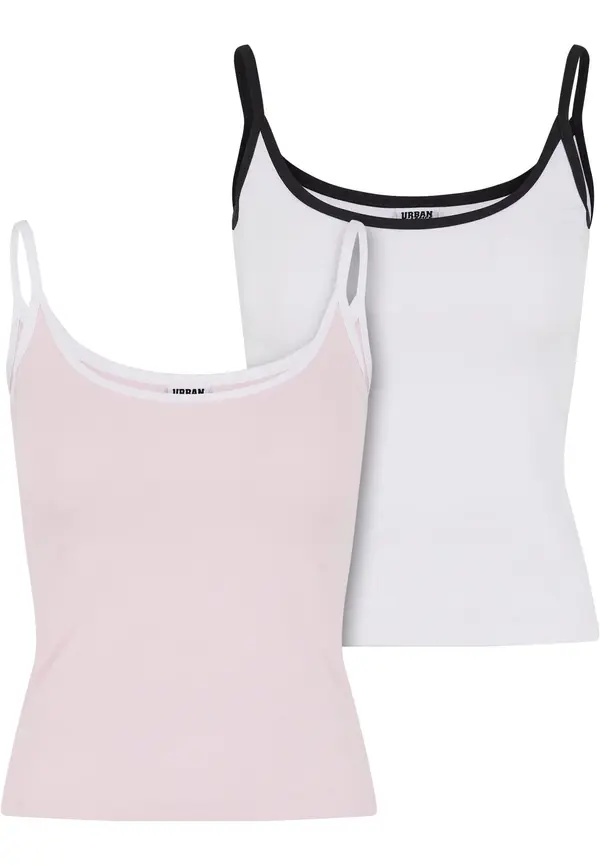 Urban Classics Urban Classics Top  roza / črna / bela