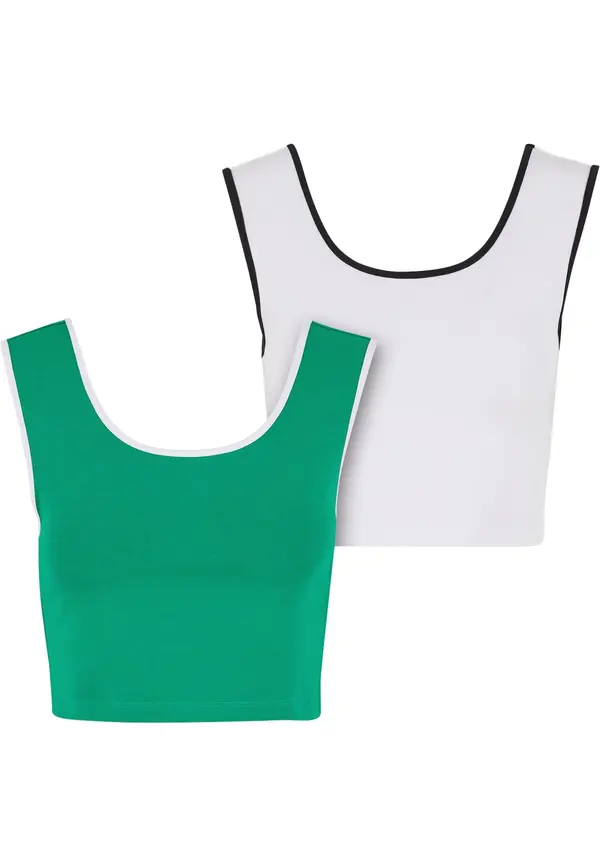 Urban Classics Urban Classics Top  zelena / črna / bela