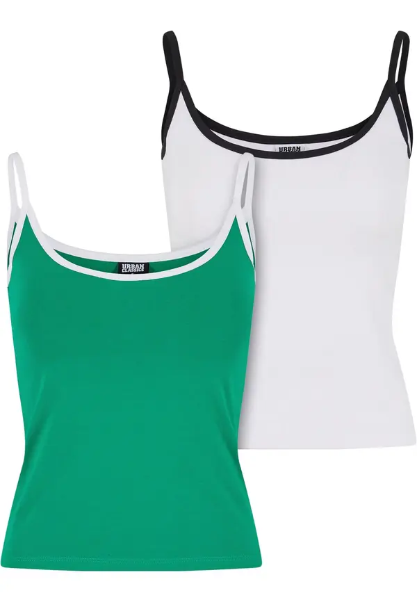 Urban Classics Urban Classics Top  zelena / črna / bela