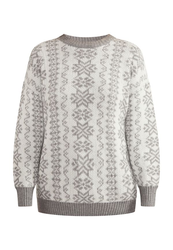 usha BLUE LABEL usha BLUE LABEL Pulover 'Lynnea'  siva / bela