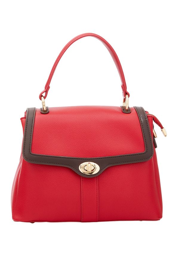 Usha Usha Ročna torbica  rjava / zlata / rdeča