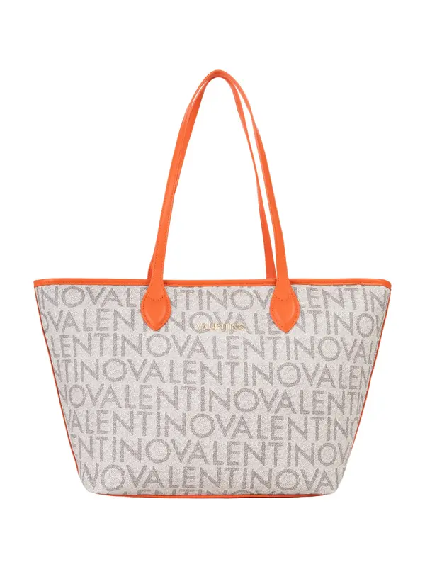VALENTINO VALENTINO Nakupovalna torba  bež / antracit / temno oranžna