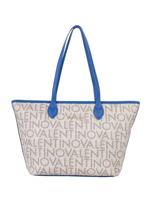 VALENTINO VALENTINO Nakupovalna torba  bež / modra / rjava