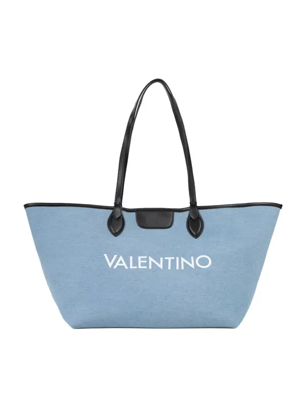 VALENTINO VALENTINO Nakupovalna torba  moder denim / bela